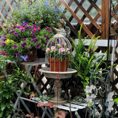 Ornamental flower stand Bird cage