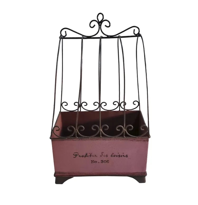 Retro ironwork flower pot