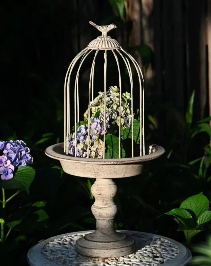 Ornamental flower stand Bird cage