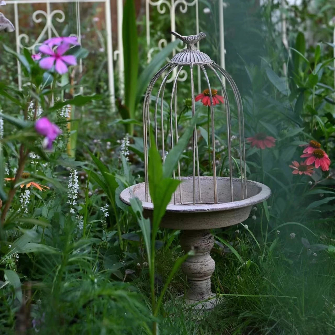 Ornamental flower stand Bird cage