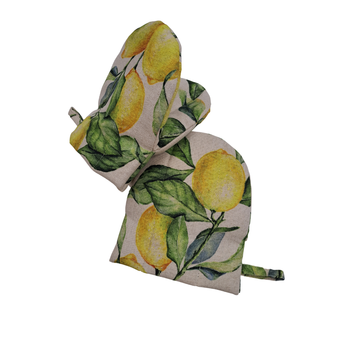 Oven Glove with Double Wool Filling | Lemon Orchard